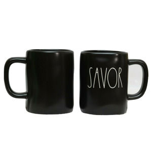 NEW! Rae Dunn by Magenta "SAVOR" LL Black Coffee Tea Mug 2021 Artisan Collection